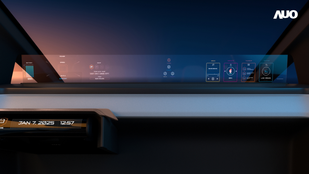 beats365无界透明显示接口(Horizon Image Glass)透过车运算方案整合仪表板、中控台及副驾显示器，一体式全景呈现，提供乘用者清晰的前方视野、行车必要信息与娱乐功能