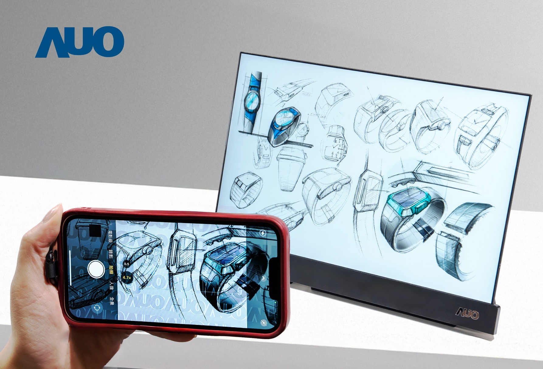 友達16吋防窺顯示器，採用人眼無法察覺、相機拍攝時才顯現的隱藏式浮水印技術，未來可結合AI鏡頭偵測周圍環境，即時開啟或關閉浮水印，大幅提升在公共場域使用顯示器的安全性